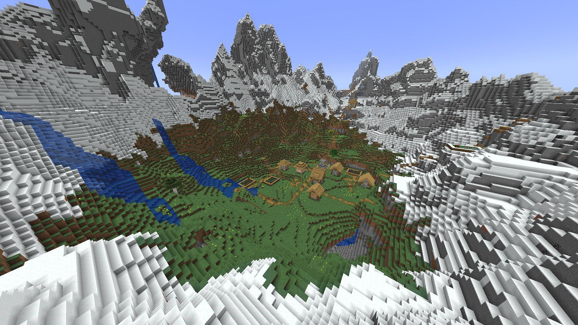 This Minecraft seed provides an excellent start for an SMP world (Image via Mr_Art666/Reddit)
